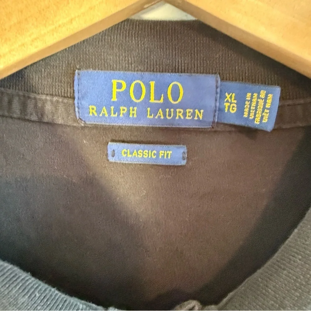 Ralph Lauren Black Polo Shirt, Size XL, Excellent condition!